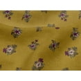 thumbnail image 4 of oneOone Viscose Jersey Dark Mustard Fabric Leaves & Floral Artistic Quilting Supplies Print Sewing Fabric By The Yard 60 Inch Wide, 4 of 5