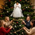 thumbnail image 3 of Angel Christmas Tree Topper, 12'' Angel Tree Topper with Wings, Elegant Christmas Tree Decoration for Indoor Office Holiday, 3 of 8