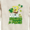 thumbnail image 3 of SpongeBob Squarepants - Luck Of The Square Pants Graphic Long Sleeve Fleece Sweatshirt, 3 of 6