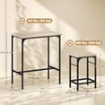 thumbnail image 3 of HOMCOM 3-Piece Dining Table Set, Bar Table Set for 2 with Footrest, Natural, 3 of 10