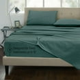 thumbnail image 4 of ROYALE LINENS 300 Thread Count 100% Long Staple Combed Cotton Textured Sheet Set - 3 Piece Twin Bed Sheets - 1 Fitted, 1 Flat & Pillow case -Soft Cool & Crisp Sheet Set (Twin, Textured Green), 4 of 10