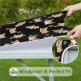 thumbnail image 6 of Cute Cartoon Corgi Square Fitted Tablecloth with Elastic Edge,Square Table Cover,Washable Elastic Table Cover for Home Kitchen Party Decor 36"x36", 6 of 6