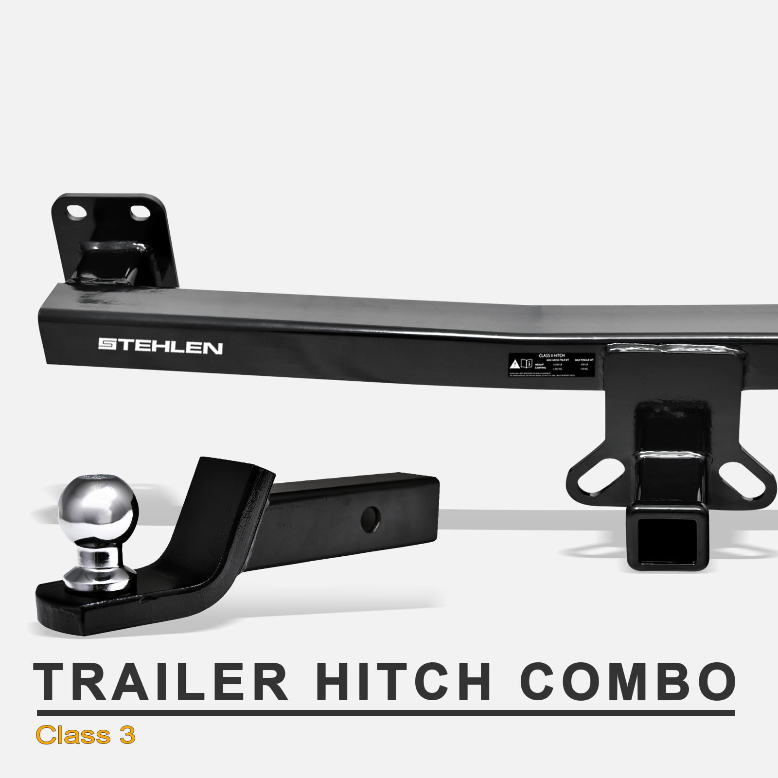 Stehlen 733469492528 Class 3 Trailer Hitch Receiver 2" with Loaded Ball 2010 Vw Touareg Trailer Hitch