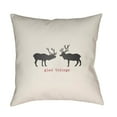 thumbnail image 2 of Surya  Reindeer Square Throw Pillow - Green - White & Red, 2 of 2