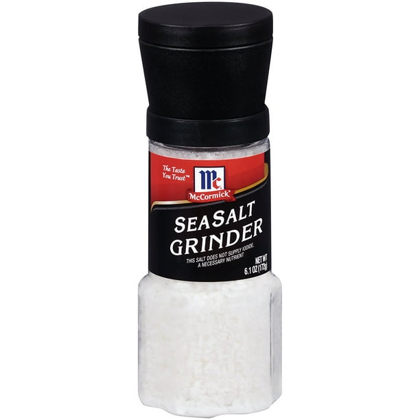 4 Pack Mccormick Sea Salt Grinder Mediterranean 6 1 Oz Walmart Com Walmart Com