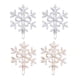 thumbnail image 1 of 4 pinzas para el pelo de copo de nieve de Navidad, pasadores de pelo exagerados de moda, accesorios brillantes para el pelo para mujeres y niñas (dorado plateado), 1 of 5