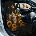 thumbnail image 2 of Xixirimido Car Seat Towel Covers Athletic Running Towel Sweat Car Front Seat Protector Non Slip Cover for Outdoor Sport Activities Washable, Cat Butterfly Sunflower, 2 Pack, 2 of 8