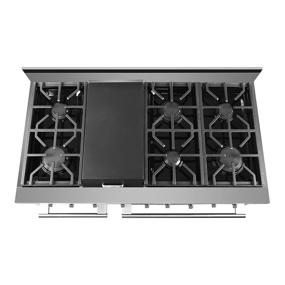 NXR 48" Stainless Steel Pro-Style Dual Fuel Range with 7.2 cu.ft. Convection Oven SCD4811