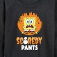 thumbnail image 3 of SpongeBob SquarePants - Scaredy Pants - Women's Lightweight French Terry Long Sleeve Shirt, 3 of 6