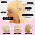 thumbnail image 3 of Peluca Shciyair con encaje frontal, 30 cm, 613, cabello humano rubio, densidad 200, 3 of 7