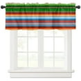 thumbnail image 2 of Colorful Mexican Stripes Small Curtain Rod Pocket Short Curtains Half Drapes Partition Cabinet Door Window Curtains Home Decor, 2 of 6