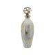 thumbnail image 1 of Vaso de vidrio, 16 "h, jarrón de metal con adorno tribal, blanco / dorado Sagebrook Home 16767-01, 1 of 1