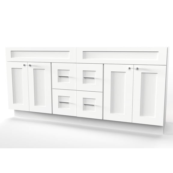 Disar 72'''' Double Bathroom Vanity With Drawer Base Only