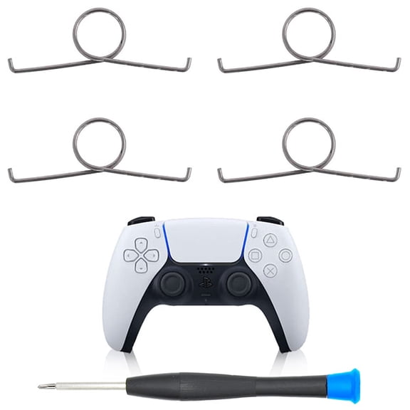 MMOBIEL 4 Pcs L2 R2 Trigger Button Springs for PlayStation 5 PS5 DualSense Controller CFI-ZCT1W Incl. ( ) Screwdriver
