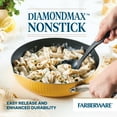 thumbnail image 5 of Farberware Style 11.25 Inch Nonstick Frying Pan, Dishwasher Safe and Oven Safe to 500°F, Yellow, 5 of 13