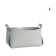 thumbnail image 3 of Guardoinrt Storage Basket Leather Organizer with Handle Decorative Holder Container Box Detachable Cosmetic Stationery Decoration Gray L, 3 of 9