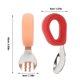 thumbnail image 2 of Stainless Steel Spoon Fork Set for Kids with Silicone Handles 2Pcs, 2 of 5