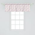 thumbnail image 2 of Ambesonne Kitten Valance Pack of 2, Cats with Ribbon and Flowers, 54"X18", Mauve Pale Pink, 2 of 3