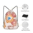 thumbnail image 5 of XMXT Waterproof Gym Bag, Cartoon Waffle Breakfast Print Drawstring Backpack for Men, s, 5 of 8