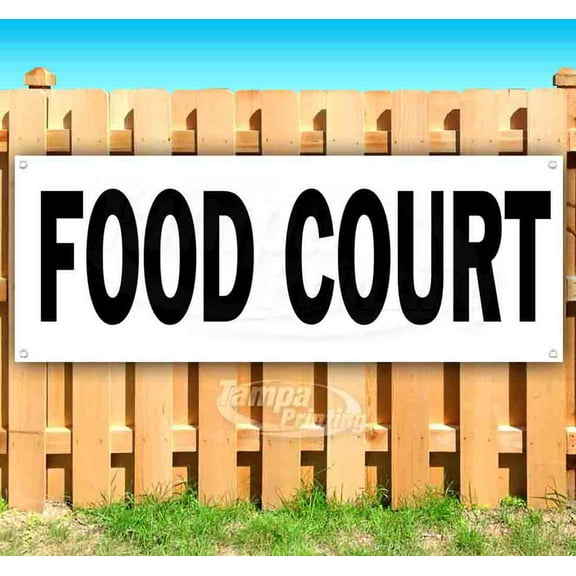Food Court 13 oz Vinyl Banner With Metal Grommets