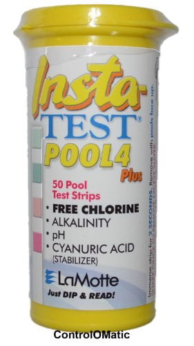 Cutogain 50pcs Pool Spa Test Strips Hot Tub Chlorine PH Alkalinity Spa Swimming Pool Testing