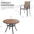 thumbnail image 2 of DIFY 5PCS Patio Dining Set,41" Round Metal Table with Umbrella Hole,4 Stackable Chairs,Brown, 2 of 7
