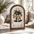 thumbnail image 7 of IPEWLEX Christmas Wooden Wall Art Sign with Bells & Holly – Rustic Holiday Decor for Wall & Door, 7 of 7