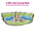thumbnail image 2 of KANCOKIT Cat Tunnel Bed with Mat, Collapsible 3 Way Cat Play Tube Condo Toy with Peek Hole Fun Ball Indoor Outdoor Soft Hideout Exercising Playground for Pet Dog Kittens Kitty Rabbits, 2 of 9