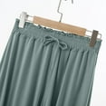 thumbnail image 5 of DeHolifer Womens Lounge Sets 2 Piece Outfits Short Sleeve V-Neck Summer Top Elastic Waist Wide Leg Pants Tracksuit Outfits Green 2XL, 5 of 5