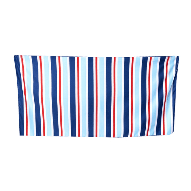 Toalla de playa de microfibra de secado rápido, esterilla ligera sin arena para viajes, toalla compacta con rayas clásicas, ideal para playa, baño, piscina, uso durante todo el año, 30 x 60 pulgadas