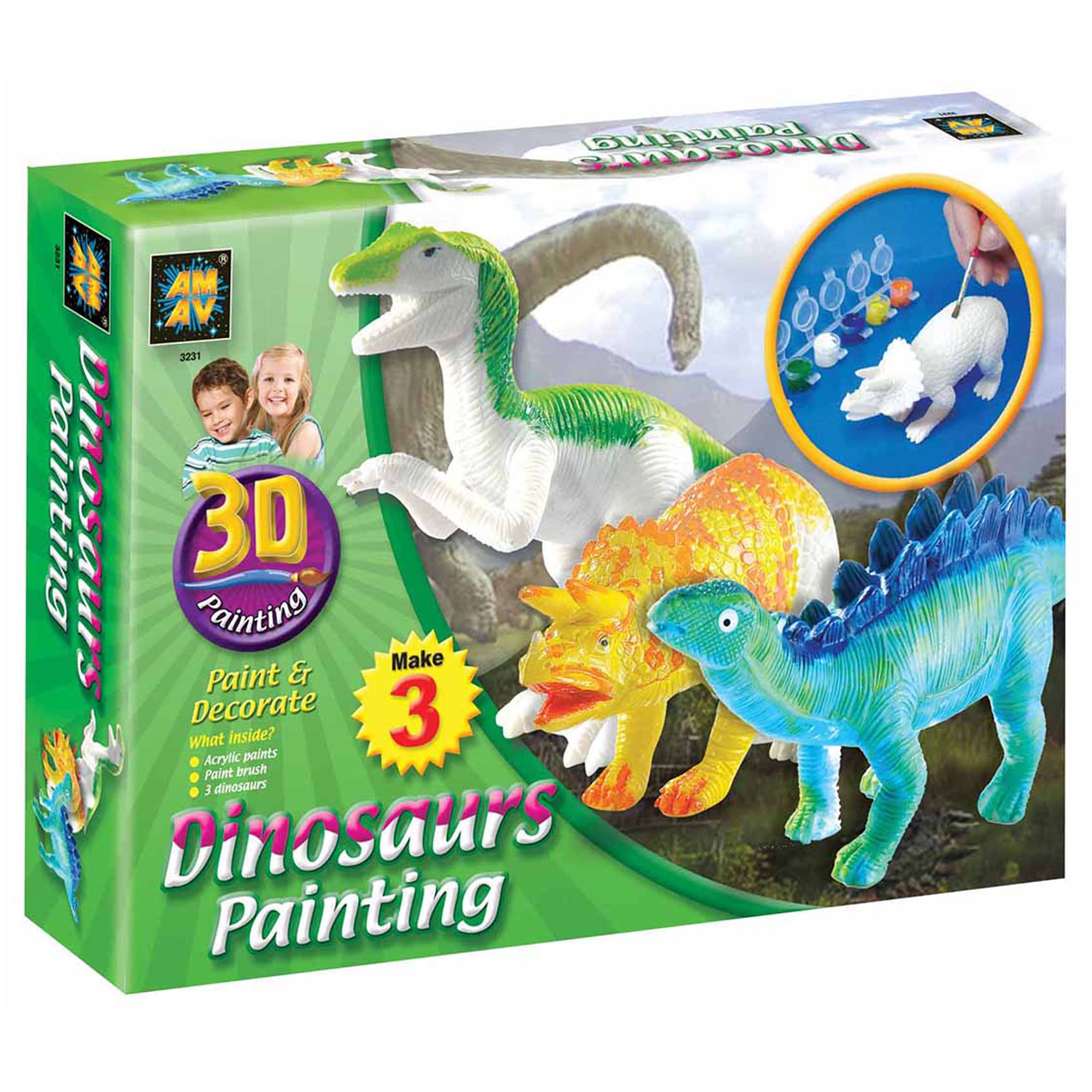 Amav 3 D Painting Dinosaurs Kit