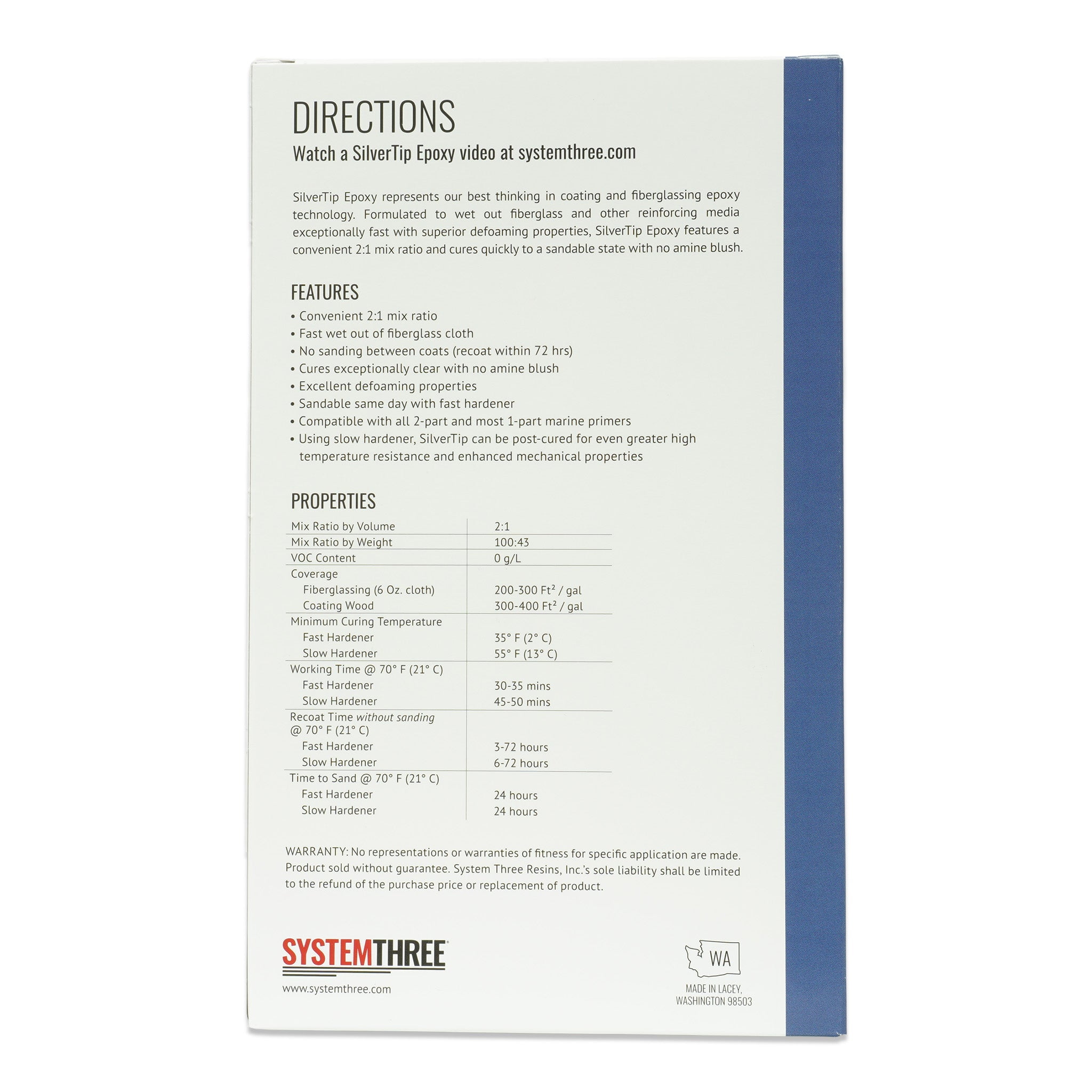 System Three SilverTip Epoxy with Slow Hardener, 1.5-Quart