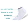 thumbnail image 4 of Women’s Rayon Made from Bamboo Ankle Socks Low Cut Thin Socks Lightweight 8 Pairs (White), 4 of 6