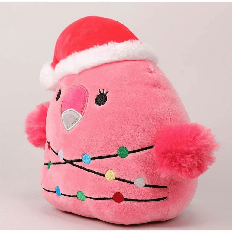 Squishmallows 8 Franny the Flamingo with Santa Hat and Lights 