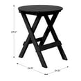 thumbnail image 3 of WestinTrends Malibu HDPE Outdoor 24.5 Inch Round Portable Folding Patio Dining Table, Dark Green, 3 of 15