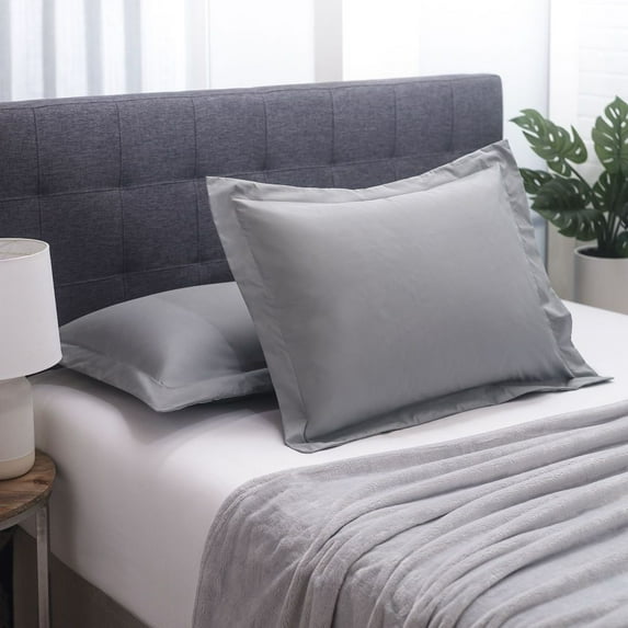 Cozy Clouds All Seasons Microfiber Gray King Pair of Shams