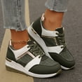 thumbnail image 2 of Leozcaa Espadrilles de Mode pour Femmes Cadeaux Plateforme Compensées Chaussures de Marche Lacets Printemps Automne Chaussures de Sport Décontractées, 2 of 8