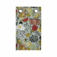 thumbnail image 1 of Grunge Hanging Pocket Organizer, Various Skull Omelet Watermelon Onion Mushroom Cooking Eye Banana Food Illustration, Printed Polyester Storage Bag with Pockets, 9" x 27", Multicolor, 1 of 2