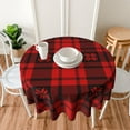 thumbnail image 6 of Christmas Snowflakes Tablecloth, Christmas Trees Table Cloth for Party Decoration, Round 60 Inch, Snowman Themed Tablecloths for Dinner Kitchen Party Picnic, 6 of 6