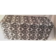 thumbnail image 2 of 6' ft. Fitted Black White Damask Flocked Taffeta Tablecloth table cover Wedding", 2 of 3