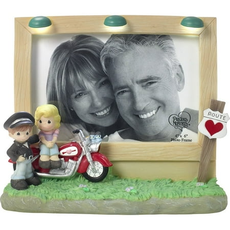 Love Couple Photo - Precious Moments 172402 Motorcycle Couple Billboard Photo Frame