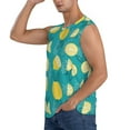 thumbnail image 3 of Haiem Men's Lemon Blue Print Tank Tops Summer Sleeveless Cut Off Workout T-Shirts Fitness Vest Athletic Undershirts-3X-Large, 3 of 8