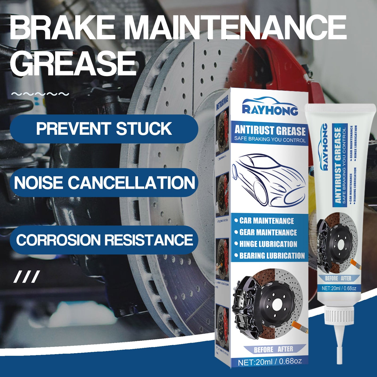 Automobile brake maintenance Lubricating grease Brake system