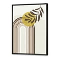 thumbnail image 3 of Designart 'Abstract Moon and Sun With Leaf In Earth Tones' Modern Framed Canvas Wall Art Print, 3 of 5