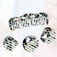 thumbnail image 6 of Unique Bargains 1 Pcs Women Heart Style Wide Tooth Comb for Curly Thick Wavy Straight Hair Black White, 6 of 6