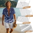 thumbnail image 6 of FOR U DESIGNS Blue Tree Leaf Print Matchable Couple Outfits Linen-Like Button Down Shirt or Sleeveless Dress with Pockets for Parties Wedding Date, 6 of 7