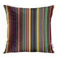 thumbnail image 1 of EREHome Colorful Multicolor Dark Multicolored Stripes Orange Abstract Antique Band Color Pillowcase Cushion Cases 16x16 inch, 1 of 1