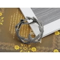 thumbnail image 3 of Womens Shiny Textured Starfish Stretch Bangle Cuff Statement Bracelet Silver, 3 of 5