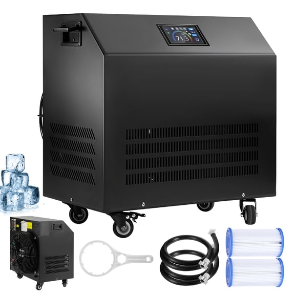 PartyKindom Professional Ice Bath Chiller with Circulation Pump and Ozone System for Home Use