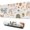 White Boho Bohemia, variant on Long Mouse Pads for Desk,White Boho Bohemia Rainbow Autumn Leaves Trees Desk Mats on Top Of Desks, Desk Mouse Pad Extra Large with 3mm Non-Slip Base and Stitched Edge for Gaming,Work,Home 31.5"x11.8"